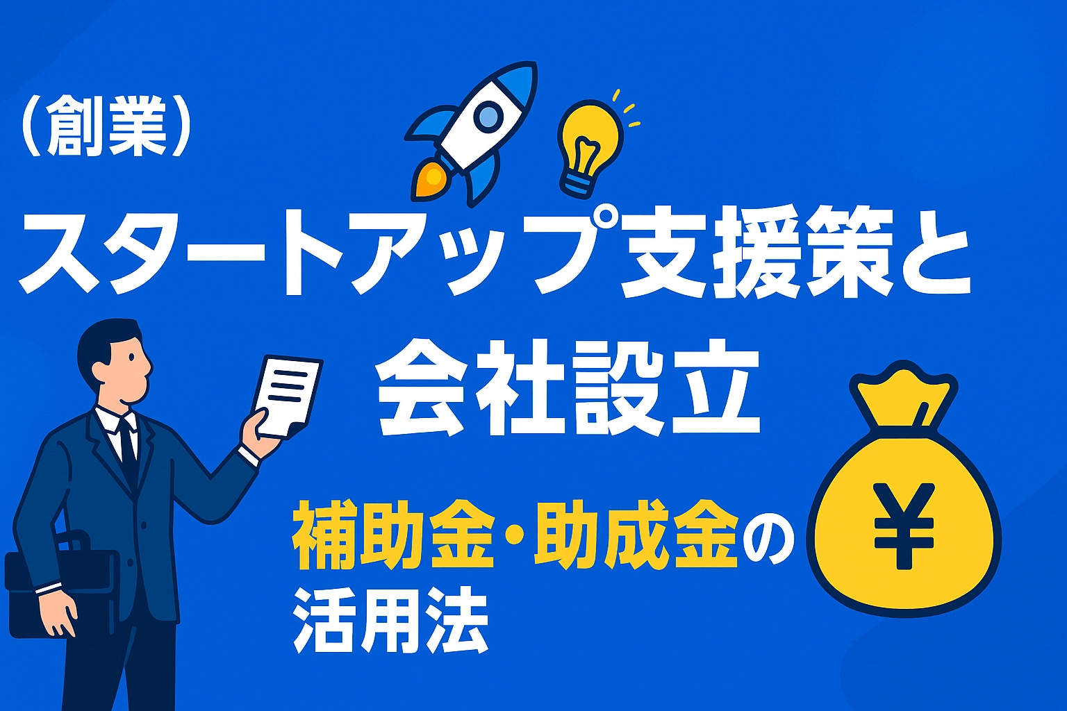 (創業)スタートアップ支援策と会社設立:補助金・助成金の活用法